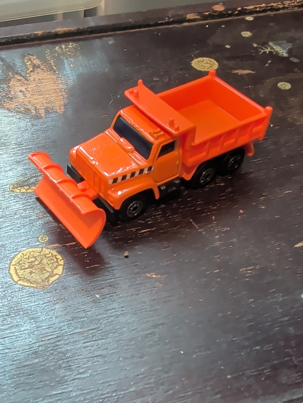 Orange Kids Snow Plow Dump Truck Toy - Classic Play Vehicle